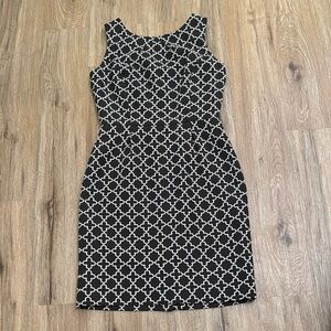 Tahari Black and White Sheath Mini Dress